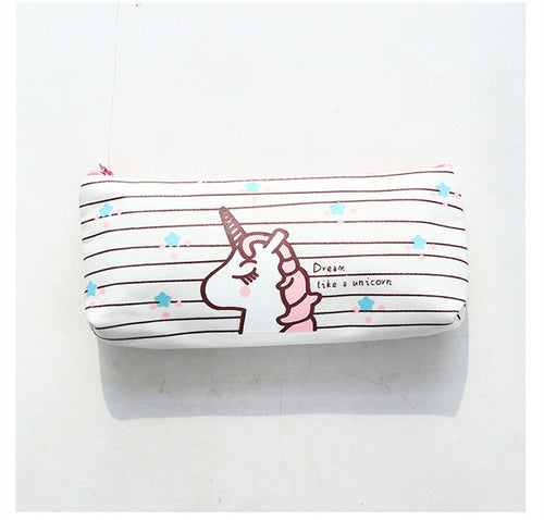 Cute Unicorn Pencil Case Pencil Bag Canvas School