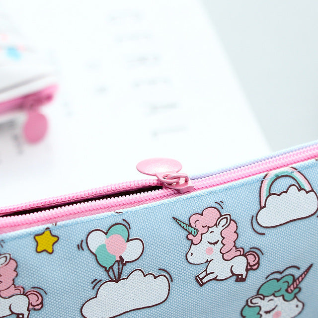 Cute Unicorn Pencil Case Pencil Bag Canvas School