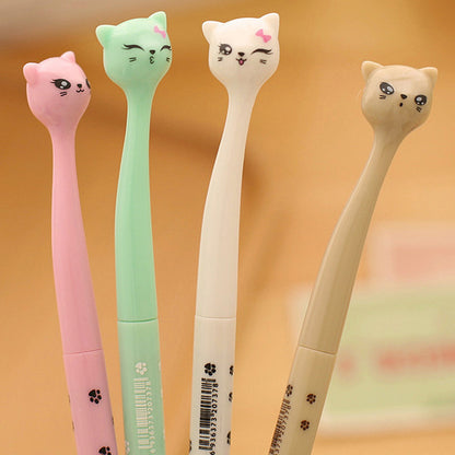 4 Pcs Cute Cat Gel pen Kawaii stationery pens