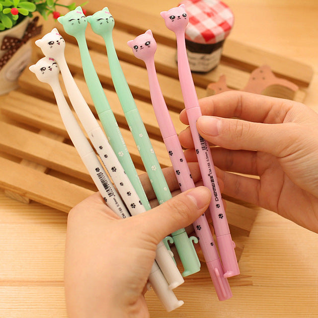 4 Pcs Cute Cat Gel pen Kawaii stationery pens