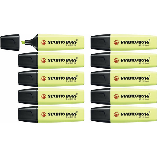 Fluorescent Marker Stabilo Boss Lime green 10 Pieces